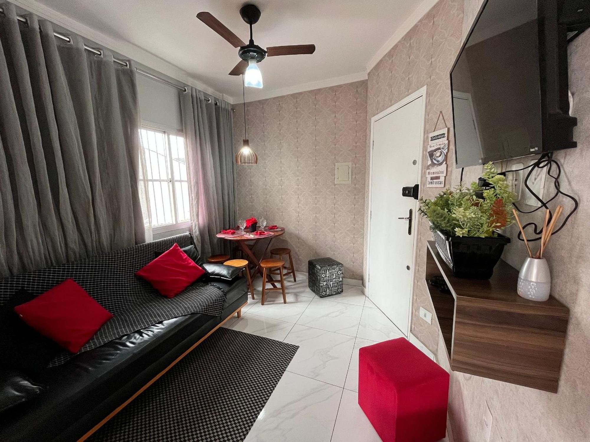 113 Canto Do Forte - 1Dorm - 200 M Da Praia E 20M Dos Bares E Restaurantes - Estacionamento Gratuito E Wi Fi , Tv A Cabo Praia Grande  Eksteriør billede